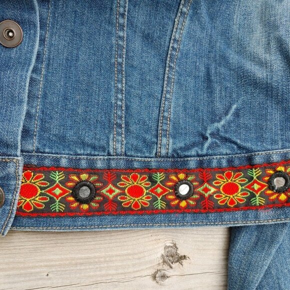RARE House of Blues Denim Jacket Boho XL - Picture 6 of 8